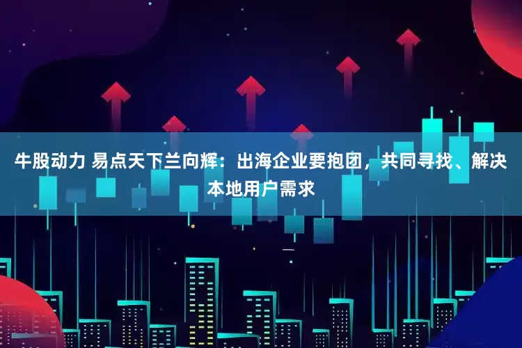 牛股动力 易点天下兰向辉：出海企业要抱团，共同寻找、解决本地用户需求