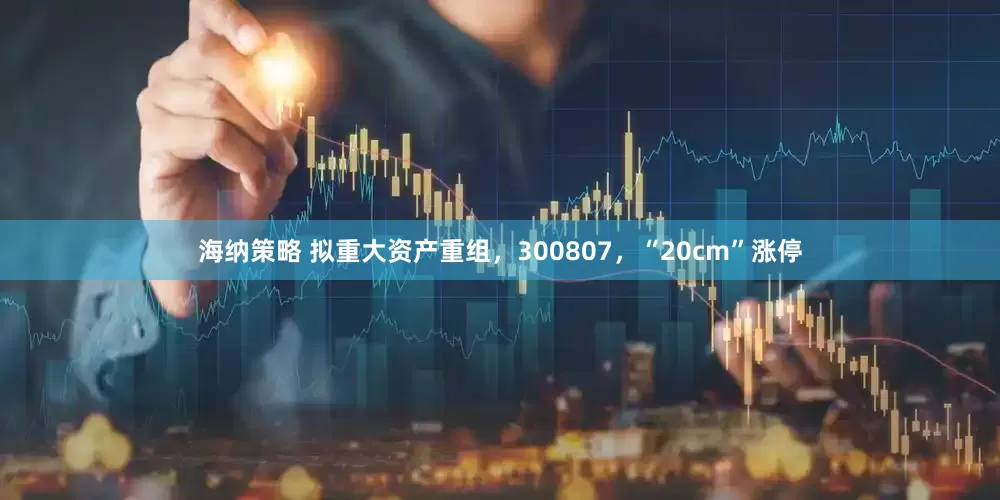 海纳策略 拟重大资产重组，300807，“20cm”涨停